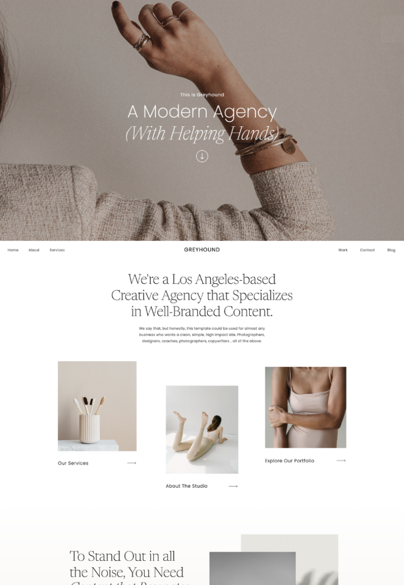 Showit Website Template Tonic Site Shop Greyhound 5