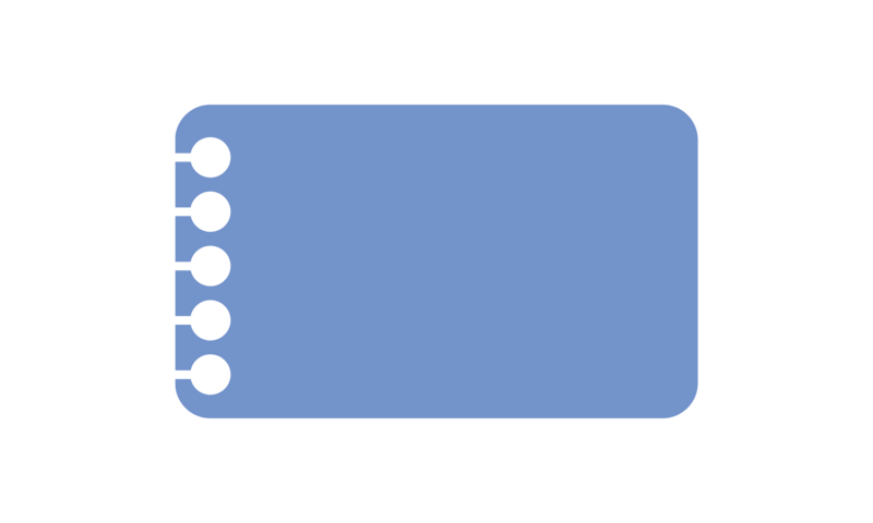 a bright blue notebook paper 