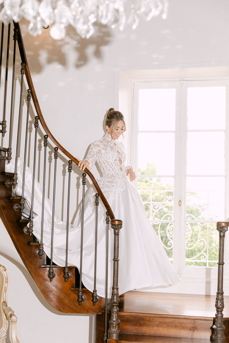 bride-walking-down-staircase