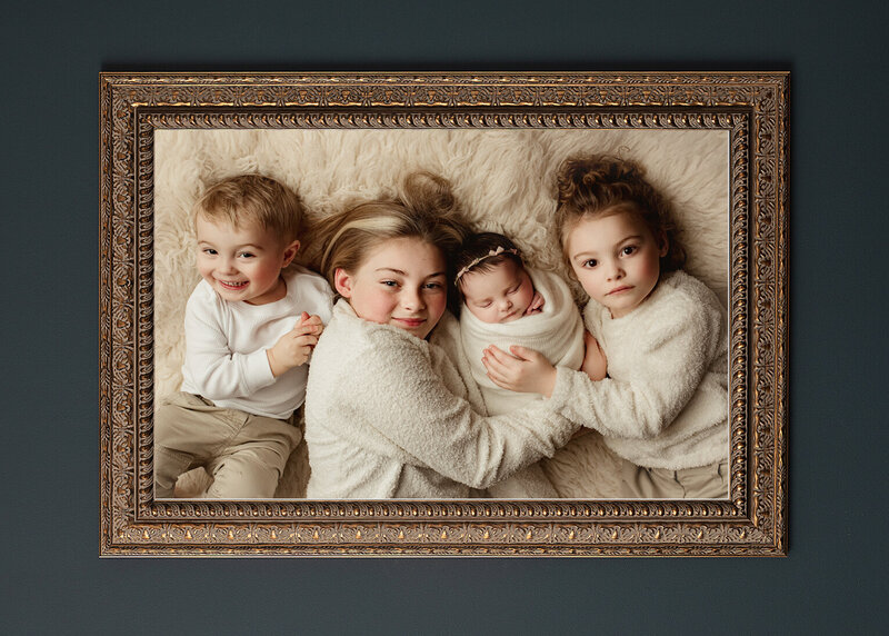 30x40 family newborn portriat showcased in oswego ny studio 79 east bridge st oswego ny