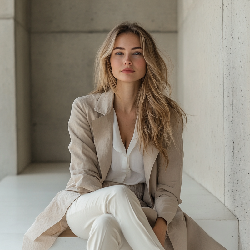professional_woman_sitting_casually_on_white_modern_concrete__1f5f315f-1a77-4642-96df-0740892d584c_0