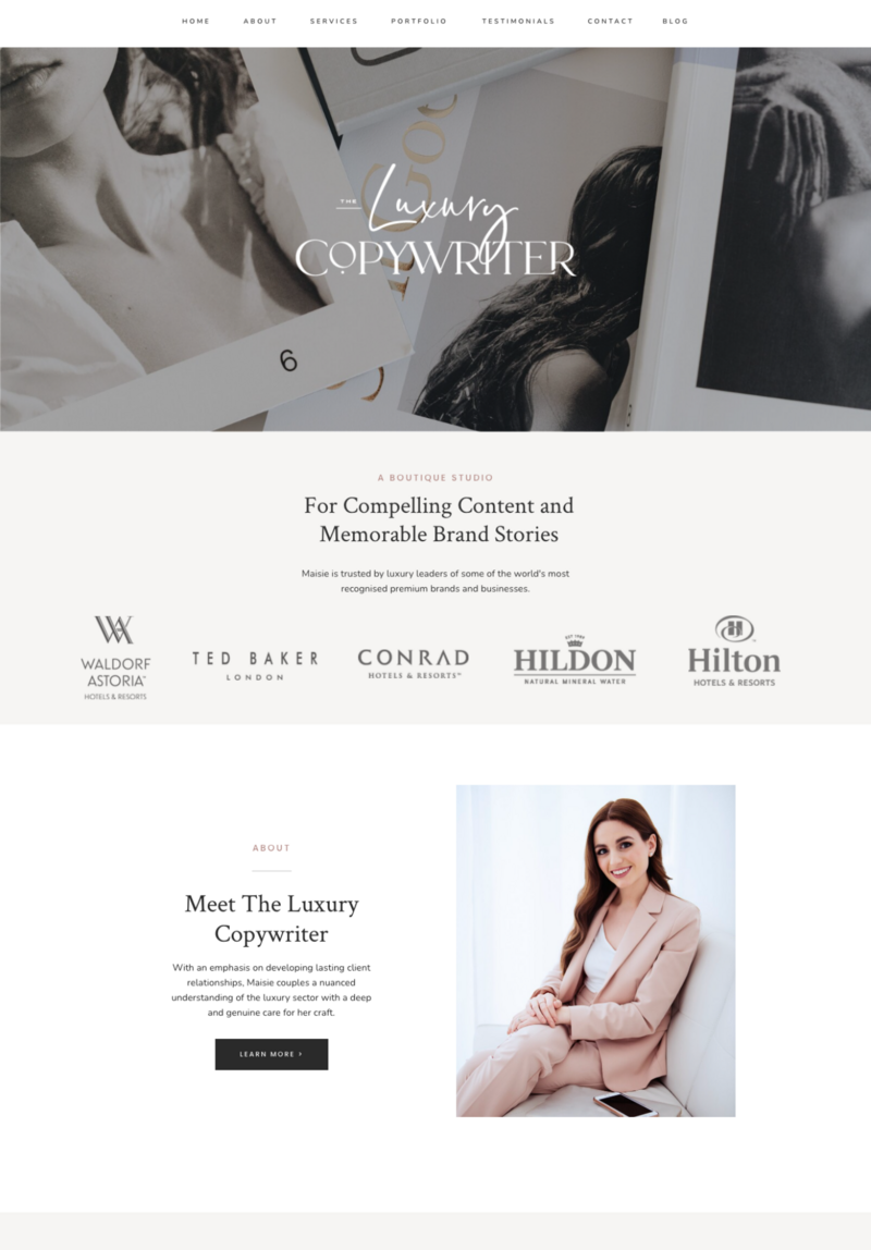 Luxury Copywriter Gin + Tonic Content Marketer