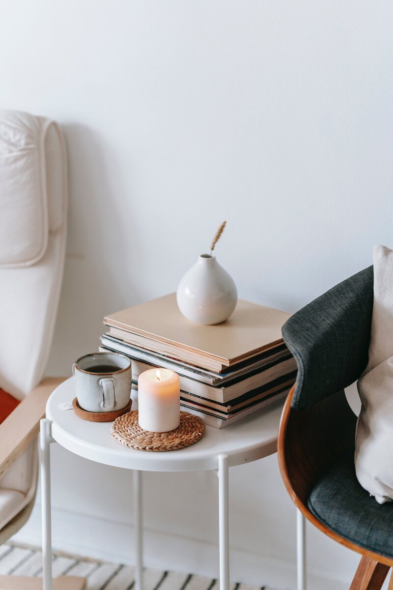 Tables and chairs in office