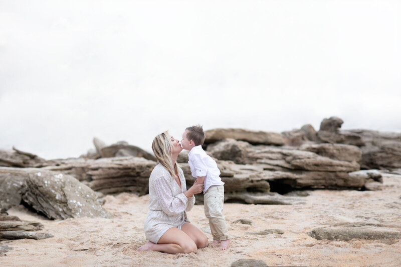 Mom and Son Kissing