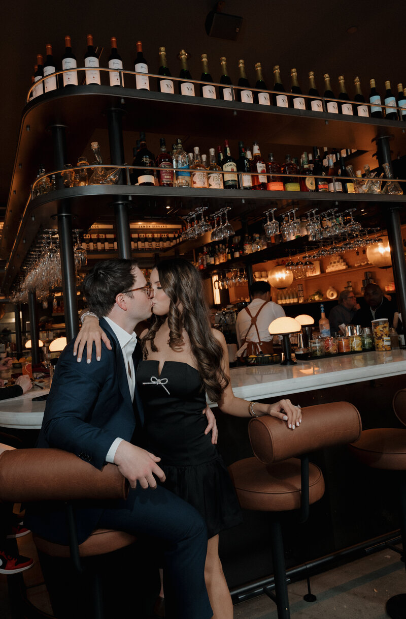 Engagement Session in a bar in Atlanta Georgia 