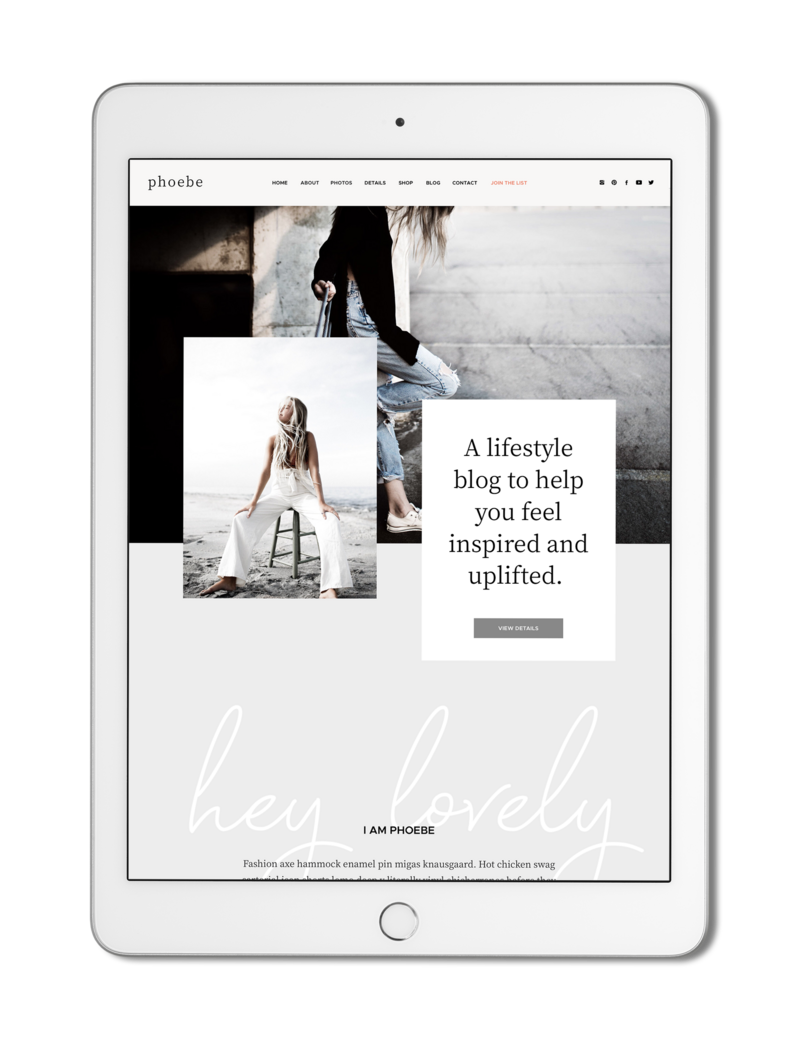 The Roar Showit Web Design Creative Website Business Template Ipad Phoebe 1