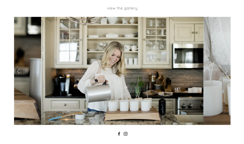 wellness brand, candles, website design, small business owner