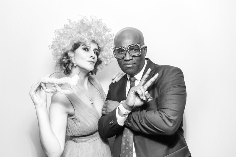 B&W photos with out Premium photo booth hire and rental at Lapstone Barn wedding venue, for weddings, corporate events in Chipping Campden, Cotswolds
