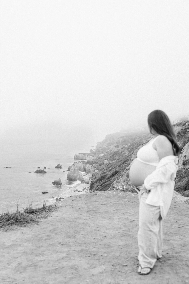Malibu El Matador Beach maternity family photos