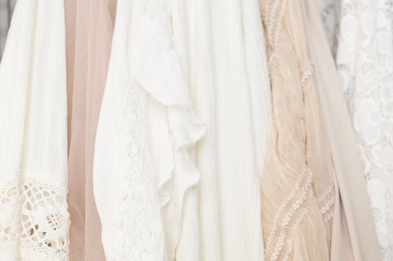 dresses in client closet