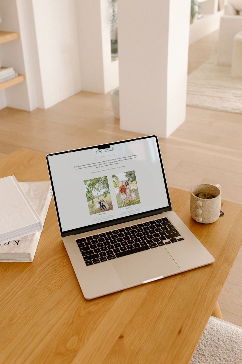 Showit website design for a construction company services page