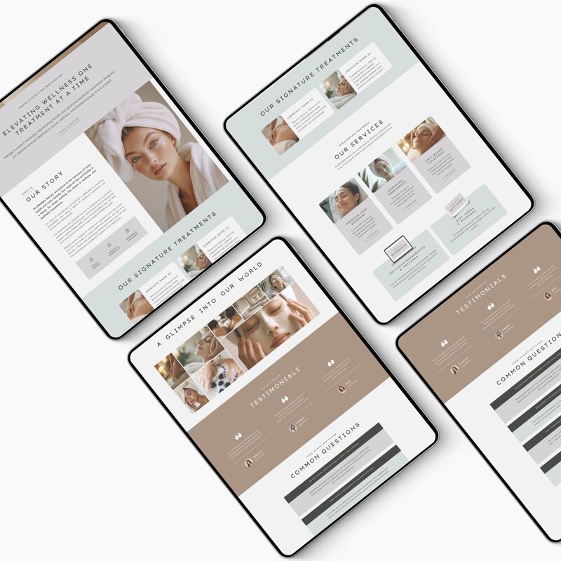 canva website template for luxury spa3