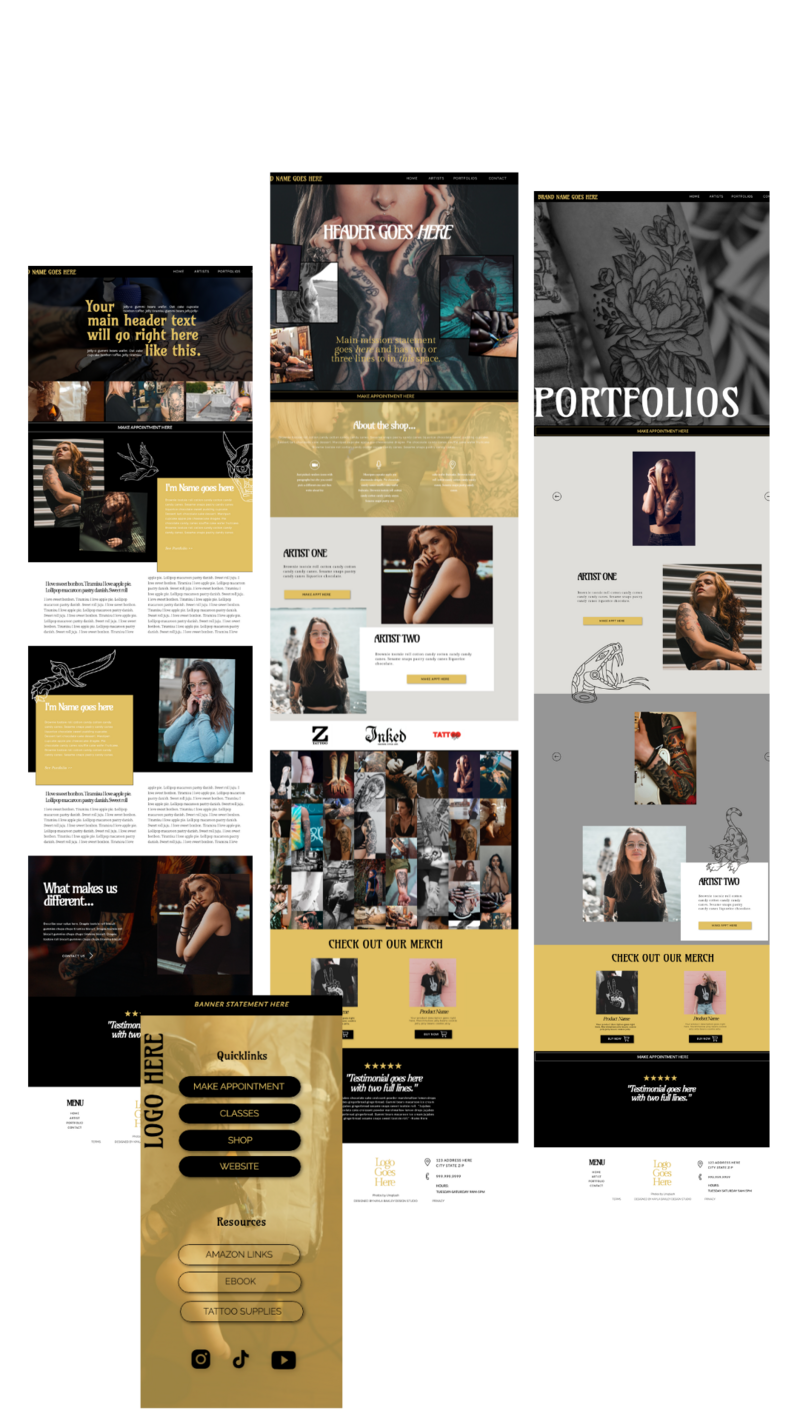 Tattoo Website Template