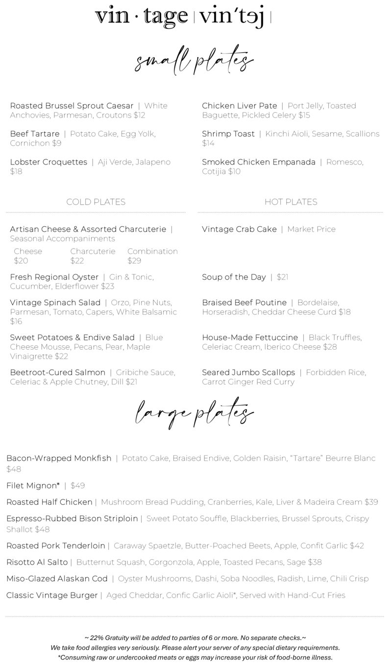 Small Plates Menu 9-24