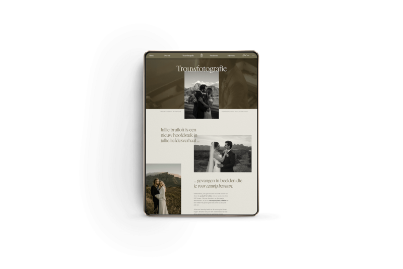 Moody Showit template voor fotografen