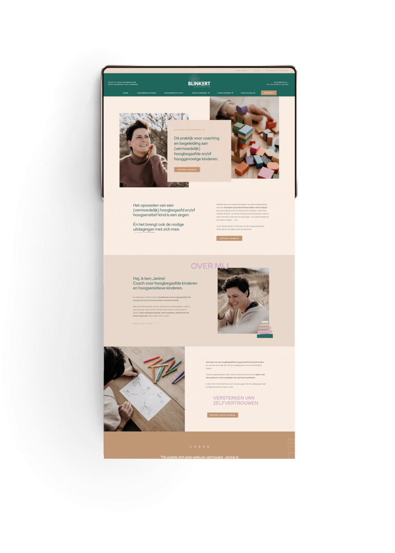 Showit website Blinkert Kinderpraktijk