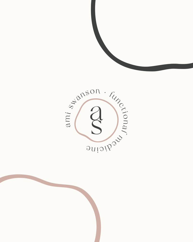 monogram logo design as part of wellness brand kit