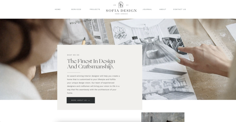 showit website template for interior designers