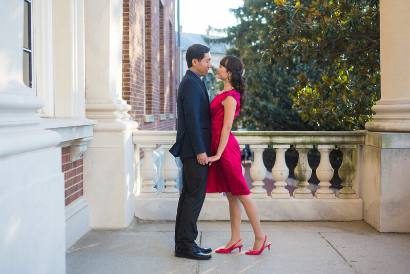 Downtown Annapolis engagement photos at Maryland State House by Christa Rae Photography