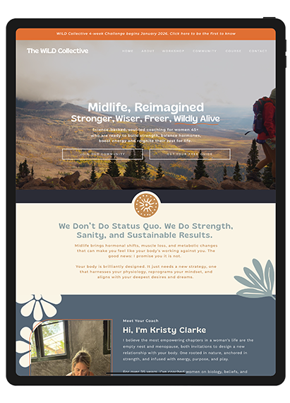 A calming website design featuring soothing colors and healing imagery, promoting wellness and tranquility.