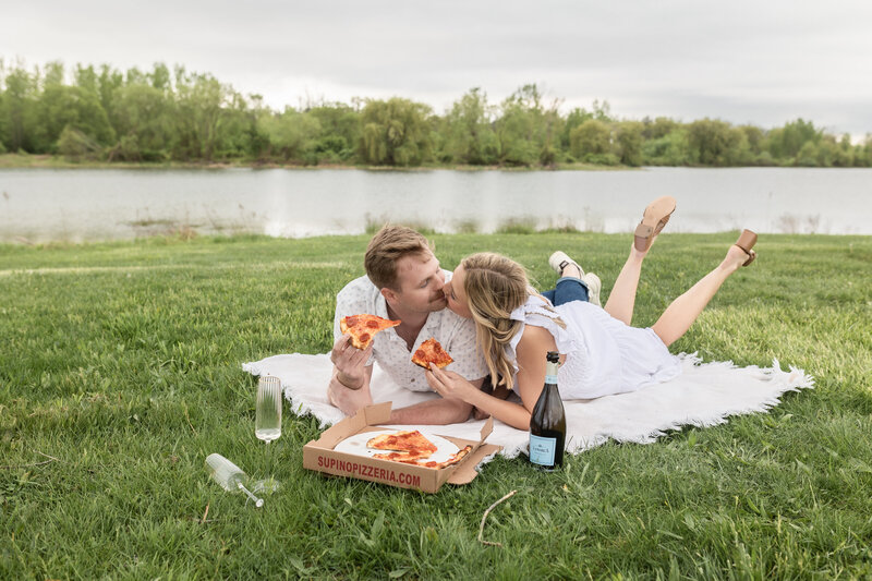 Pizza Engagement Photoshoot in Detroit MI