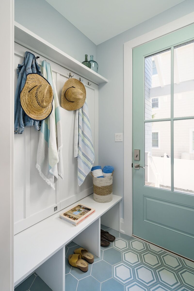 Mudroom Design by Studio Blu Interiors in Avalon New Jersey