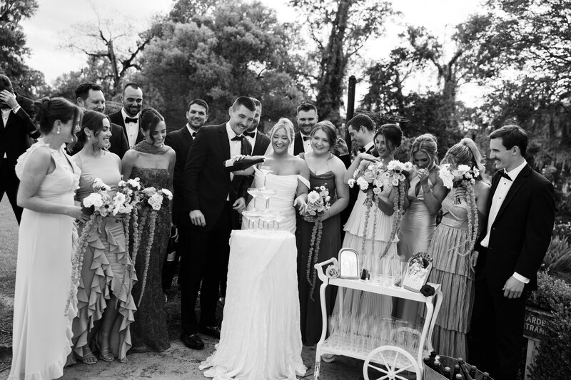 bride and groom walking down aisle