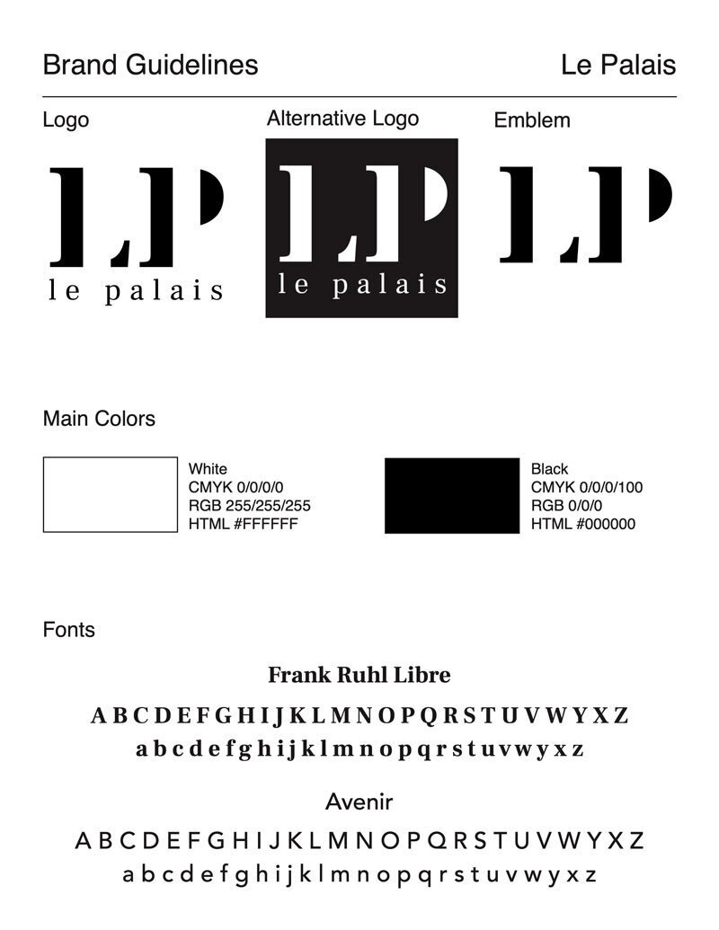 Le Palais Brand Guidelines PDF