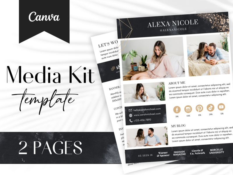 Media Kit Influencer, Media Kit Canva, Media Kit TikTok, Media Kit Content Creator, Rate Sheet, Rate Card - Studio Mommy