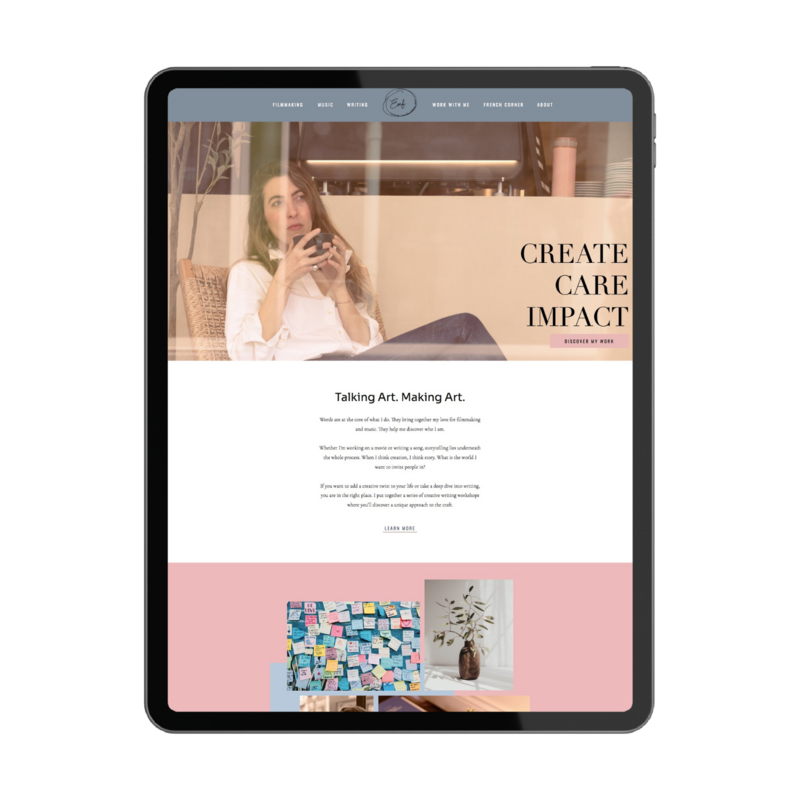 Eglantine Website Design homepage 1