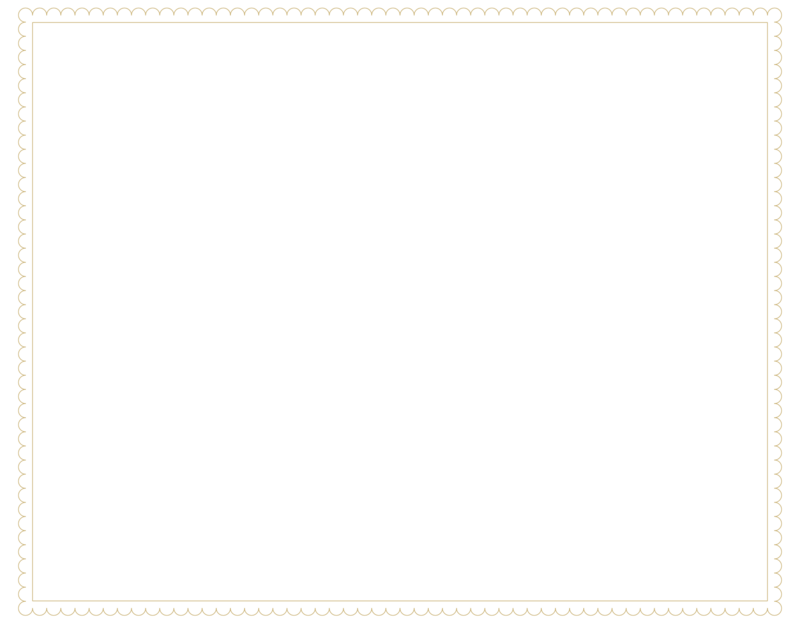 gold scallop frame with a whimsy touch