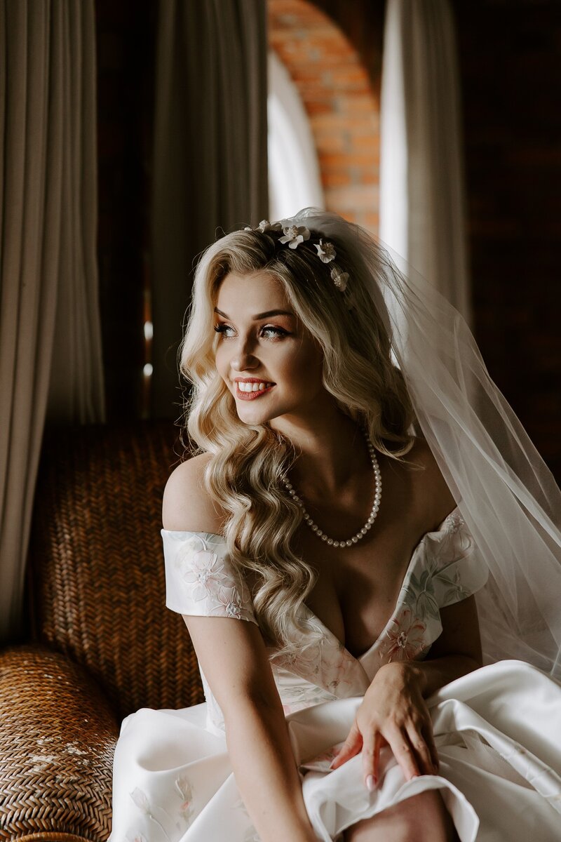 Sabrina Duparcq Hair Artistry's Hollywood Wave for her beautiful bride at Wasing Park