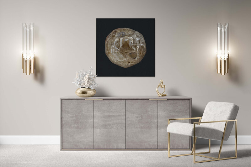 Fine Art Canvas featuring Project Stardust micrometeorite NMM 3230 for luxury interior design