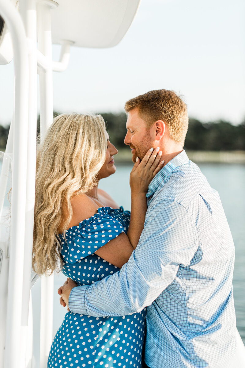 Romantic Engagement Photos on the water.