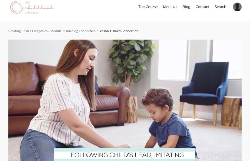 Creating Calm online parent training behavior class mom and son