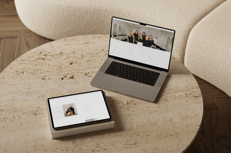 Affordable Website Design for a Hairdresser based in Warrnambool by website designer Coja Creative presented on a laptop