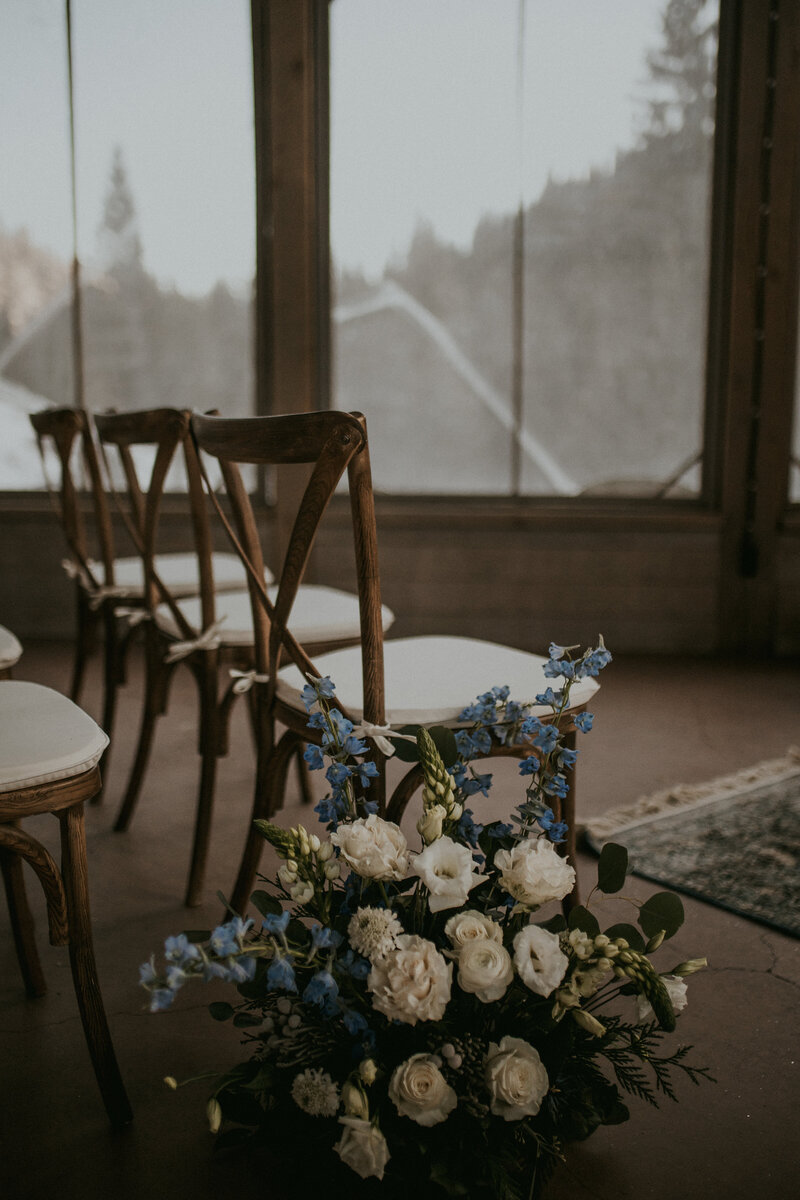 Cross Back Chair Intimate Calgary Wedding-Rori Ranch Rentals