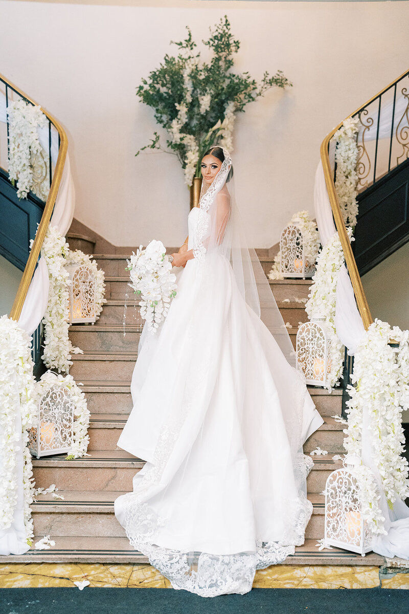 Elegant and epic summer at a Palatial Ballroom with European Ambiance | Ballroom at the Ben | Philadelphia PA | Denise Marie Photography | Editorial Wedding Photographer based in Philadelphia PA