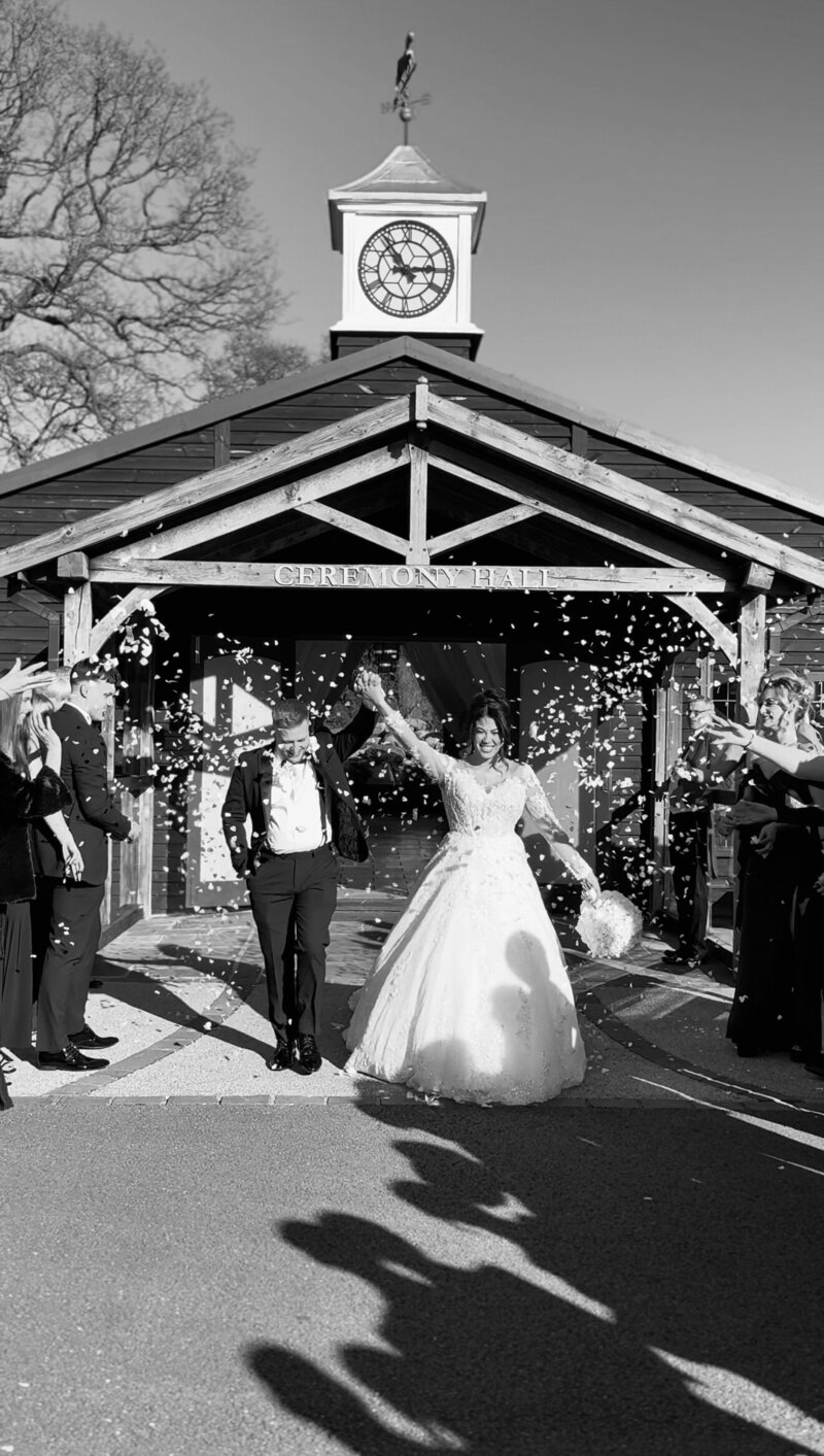 Bride and Groom naturally embracing with each other