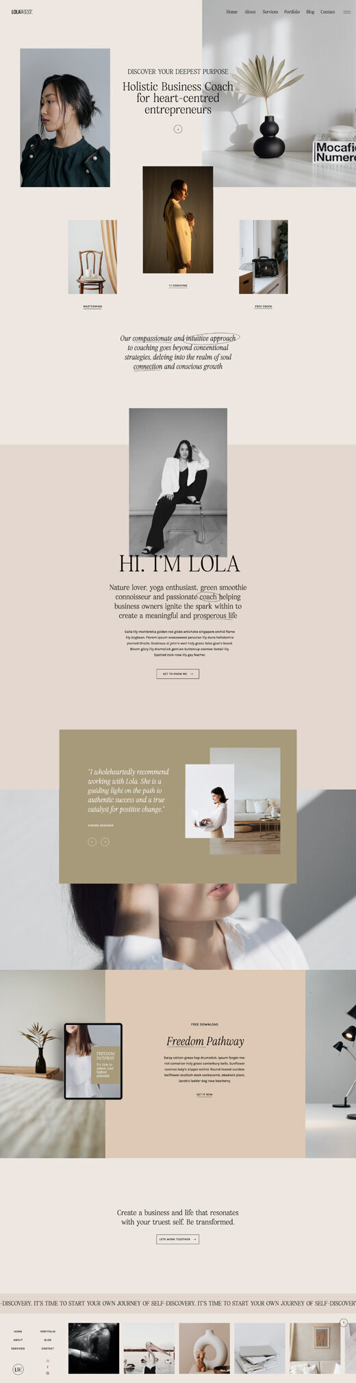 a showit website template for photographers
