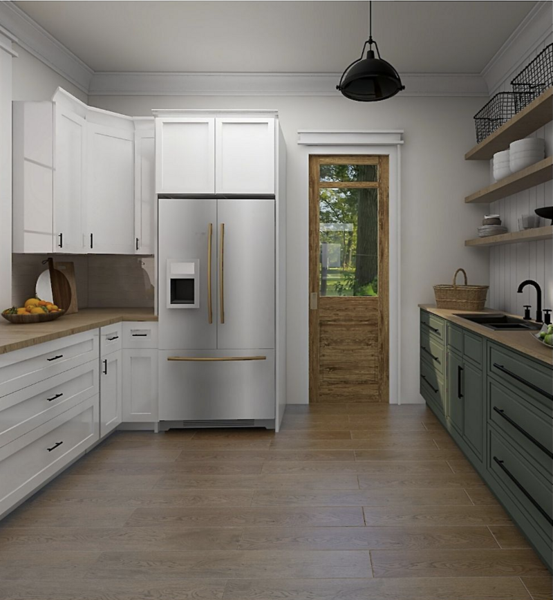 render of a built in wine station