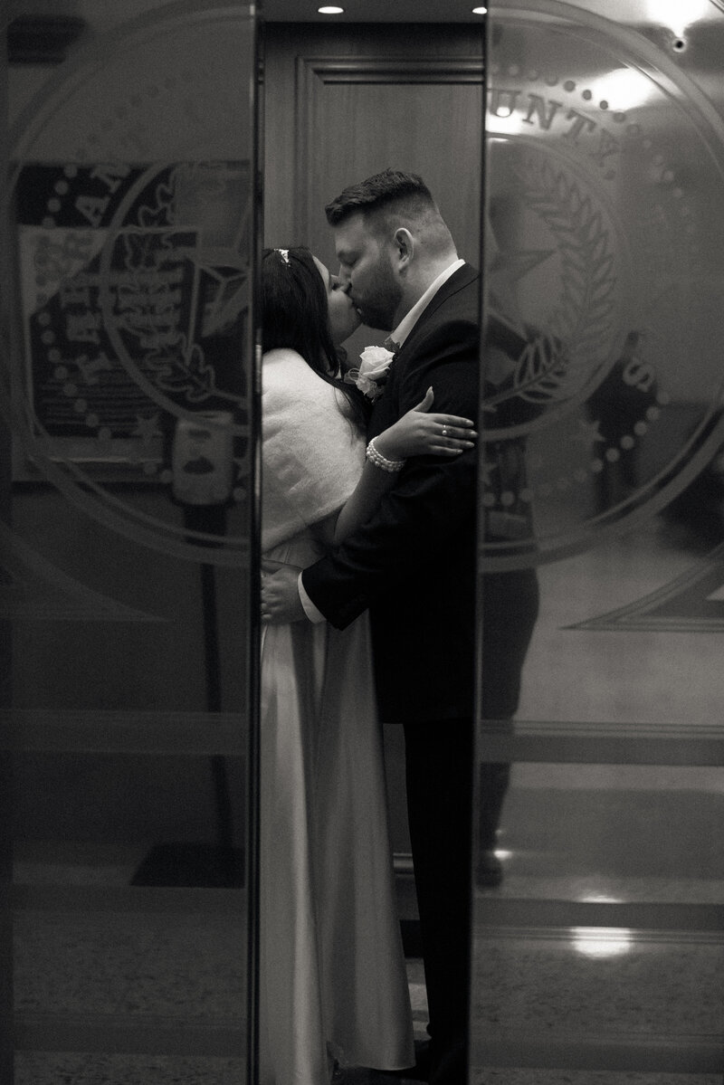 elevator kissing shot, courthouse inspiration photos