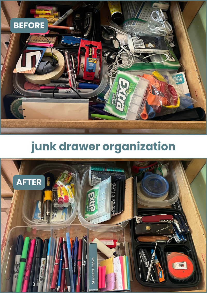 home organization for the junk drawer
