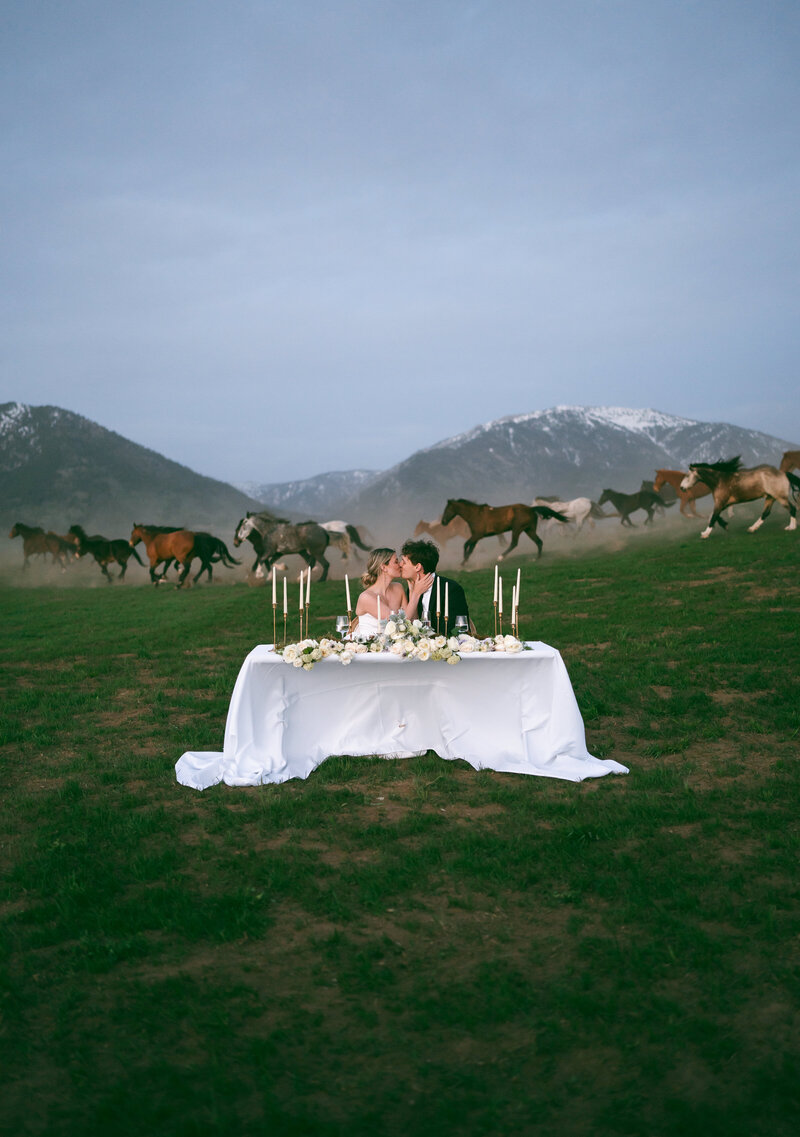 A wedding at a horse ranch in Jackson Hole