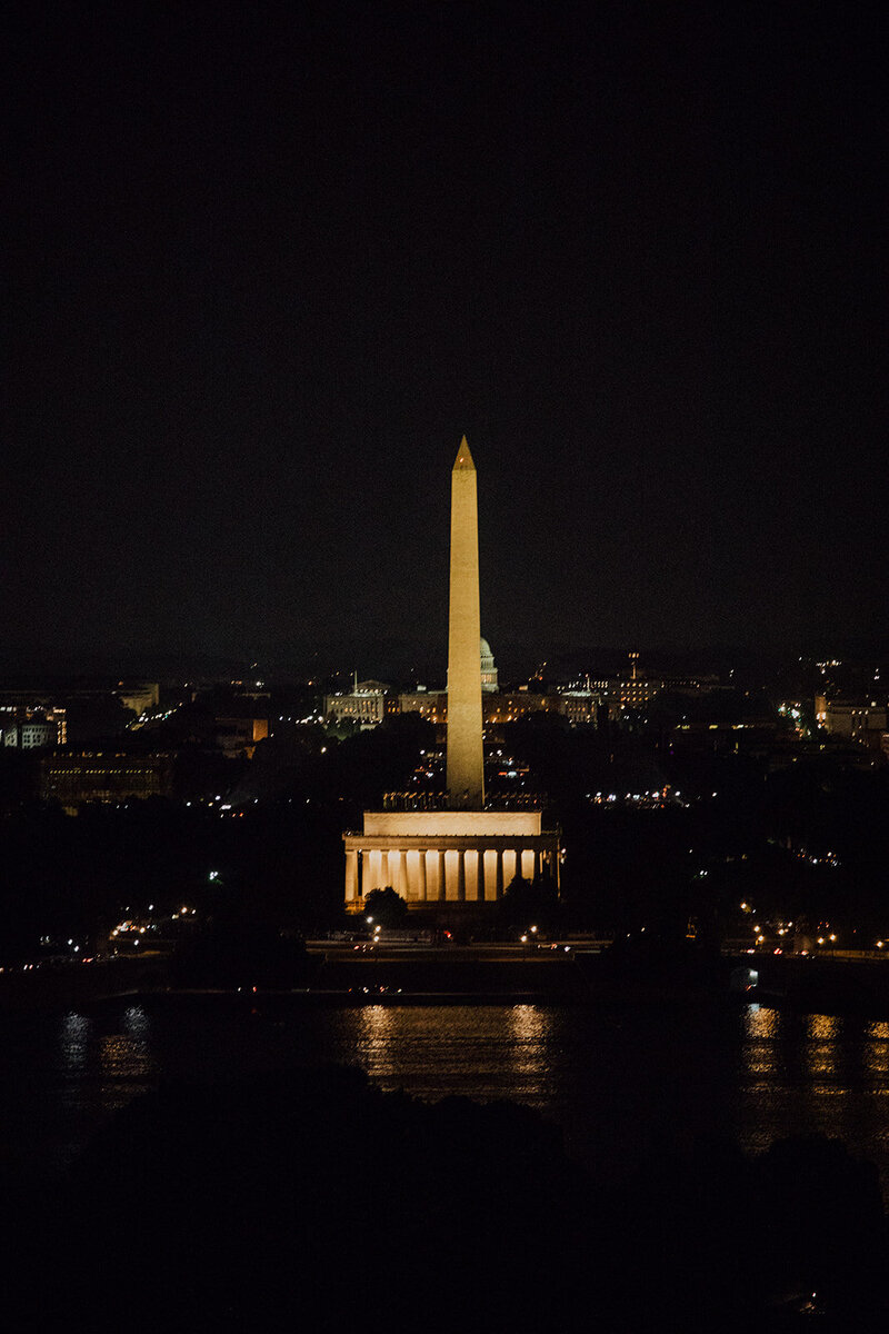 View from Top of the Town at Night overlooking DC