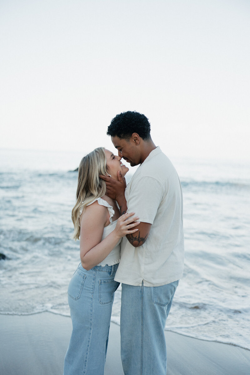 maui sunrise beach engagement session