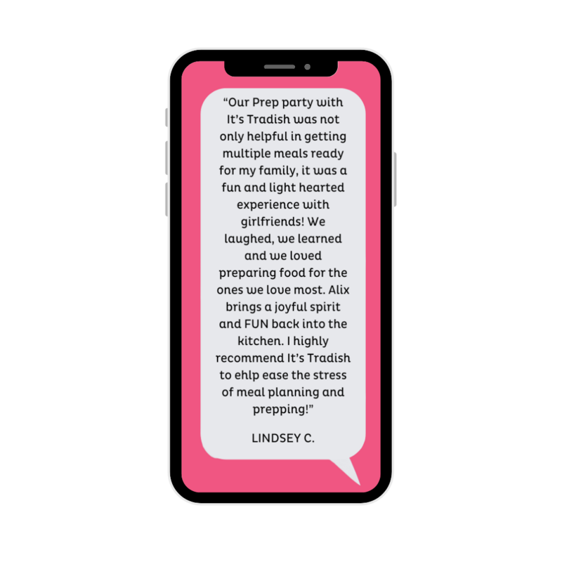 iphone with testimonials for it's tradish