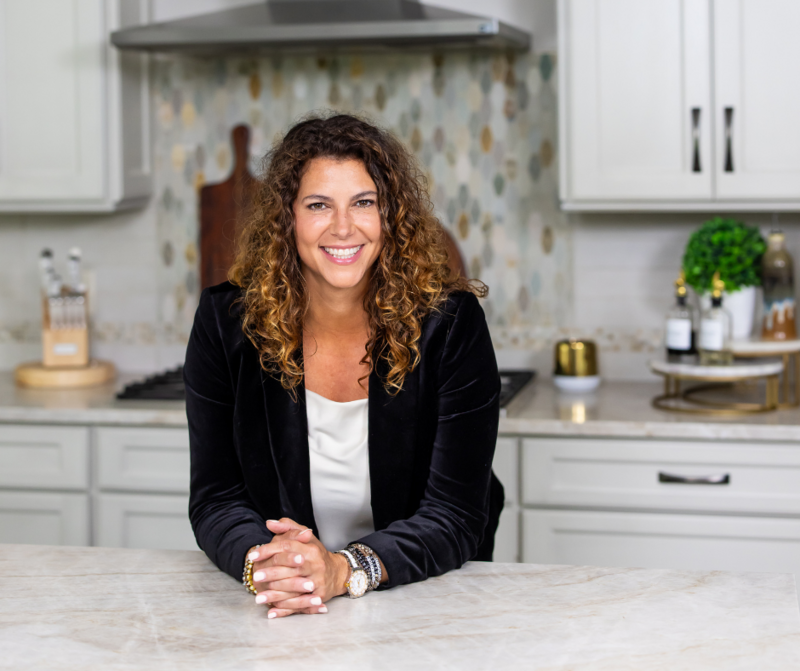 Standing in the kitchen