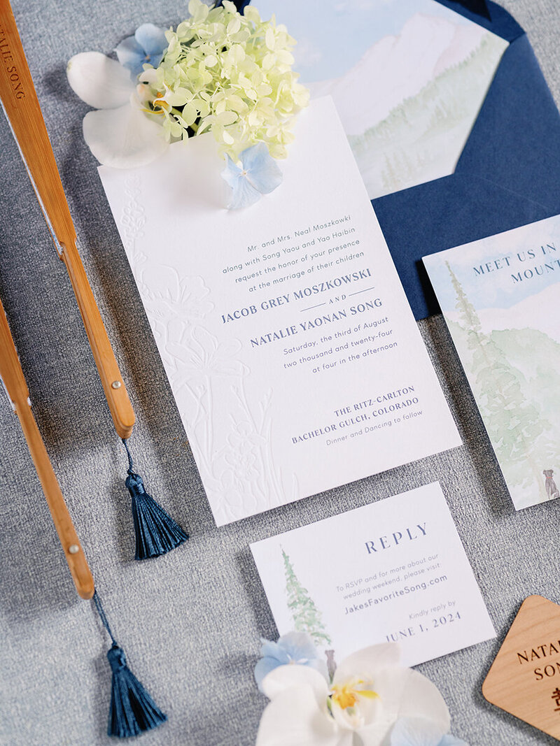 Ritz Carlton Mountain Wedding Invitations