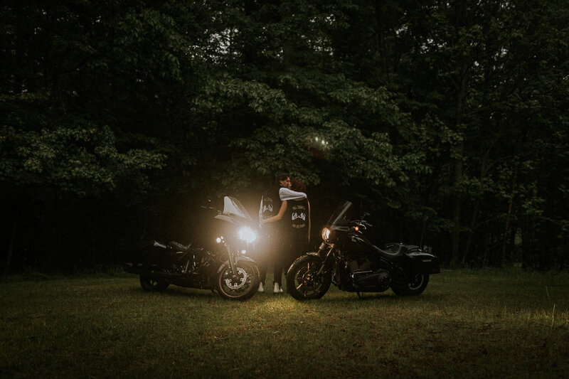 18_Eagle_River_Wisconsin_Lake_Cabin_Rainy_Engagement_Photos_Motorcycles_Harley_Davidson_James_ Stokes_Photograhy_WI.24